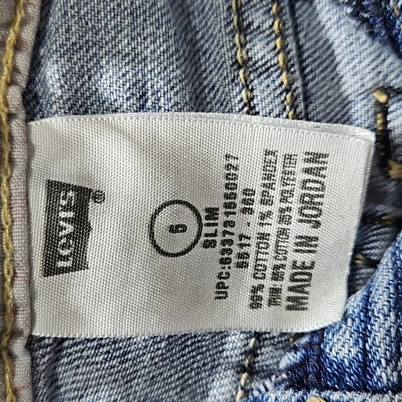 Child's, Denim Jeans, Levi's, 517 Stretch, Flare, Sz 5 Slim, Elastic Waist - Picture 7 of 17